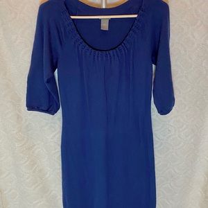 Sweater Dress Small Navy Sheath Mini Ann Taylor